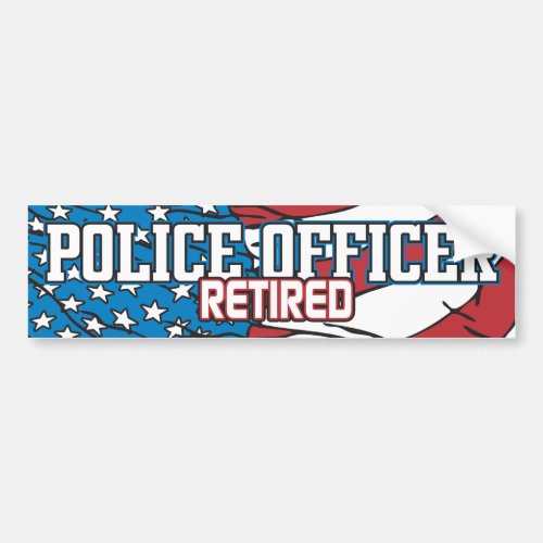 Police Officer Retired Bumper Sticker