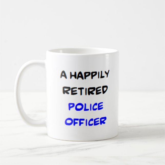 police officer retired coffee mug (Left)