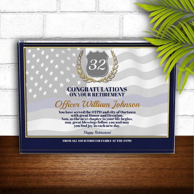 Police Officer Retirement Award (Creator Uploaded)