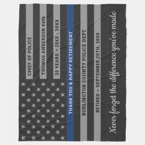 Police Officer Retirement Gift Thin Blue Line Flag