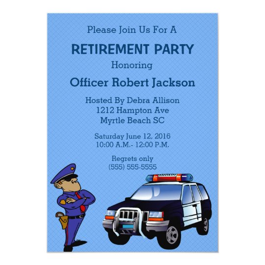 Police Officer Retirement Invitation | Zazzle