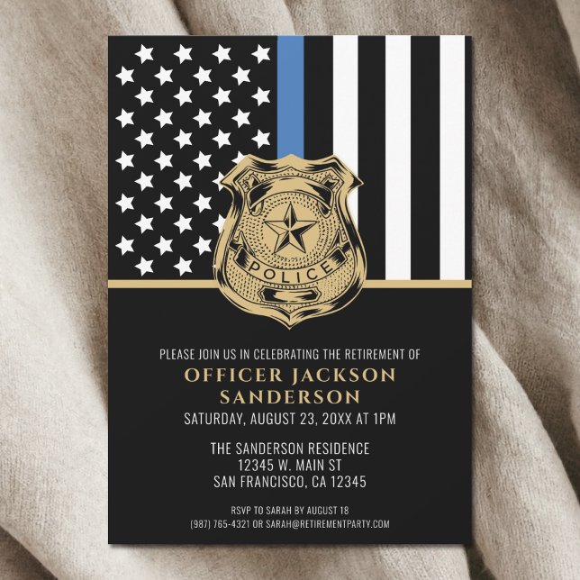 Police Officer Retirement Law Enforcement Invitation (Police Officer Retirement Law Enforcement Invitation
)