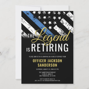 Police Officer Retirement Law Enforcement Officer Invitation