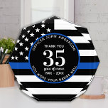 Police Officer Retirement Law Enforcement Service Acrylic Award<br><div class="desc">Celebrate and show your appreciation to an outstanding Police Officer with this Thin Blue Line Flag Police Retirement Award - American flag design in Police Flag colors , modern black blue design. Perfect for police service awards and Police Retirement gifts . Personalize with name, service years, message and dates. COPYRIGHT...</div>
