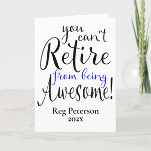 Police Officer Retirement Letterpress Thank You Card