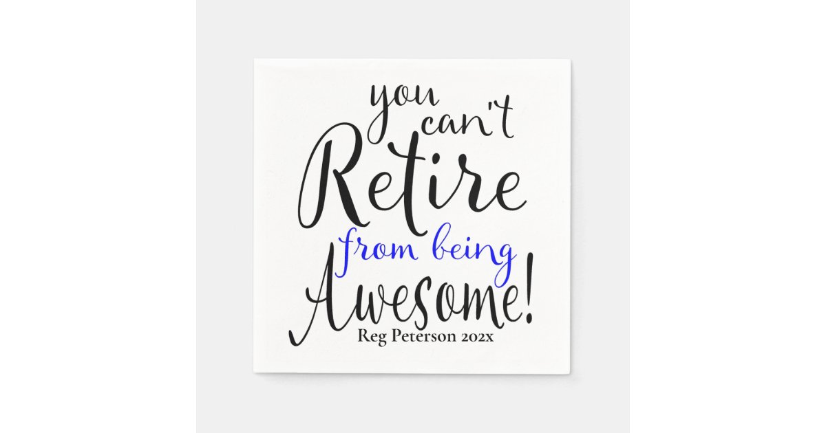 Police Officer Retirement Napkins | Zazzle