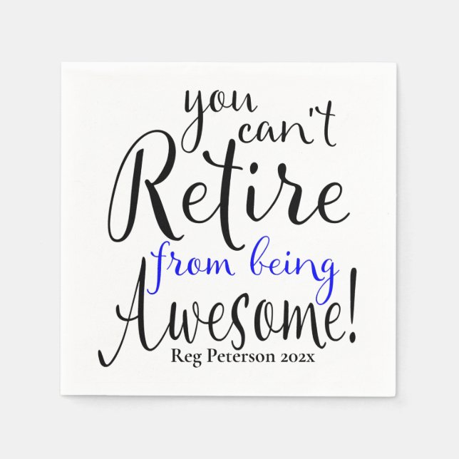 Police Officer Retirement Napkins (Front)
