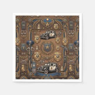 Police Officer Retirement or Birthday Party Napkins
