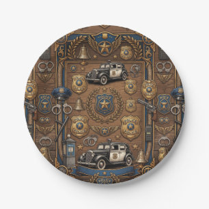 Police Officer Retirement or Birthday Party  Paper Plates