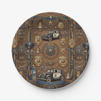 Police Officer Retirement or Birthday Party Paper Plates