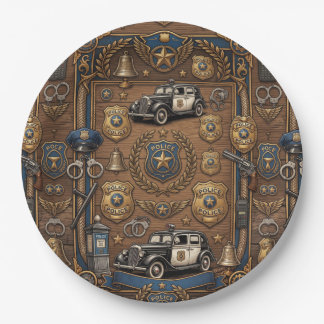 Police Officer Retirement or Birthday Party Paper Plates