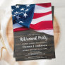 Police Officer Retirement Party American Flag Invi Invitation