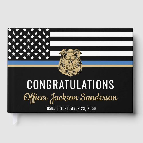 Police Officer Retirement Party Blue Line Flag
