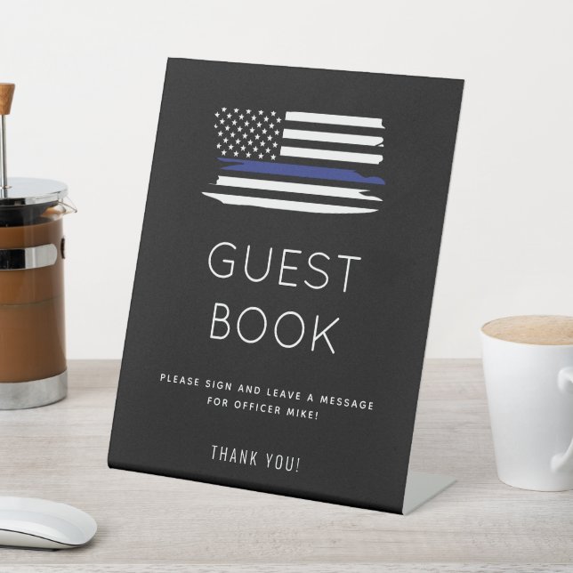 Police Officer Retirement Party Guest Book Sign (In SItu)