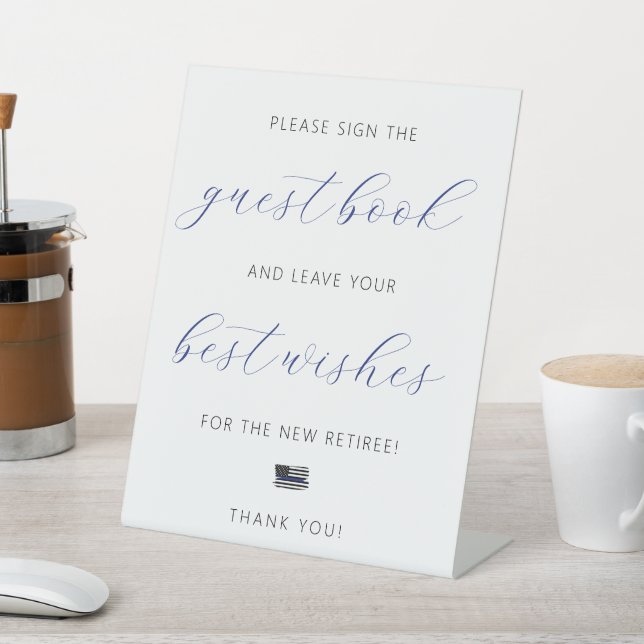 Police Officer Retirement Party Guest Book Sign (In SItu)