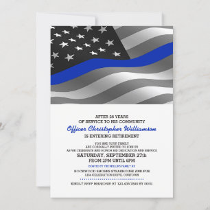 Police Officer Retirement Party Invitation
