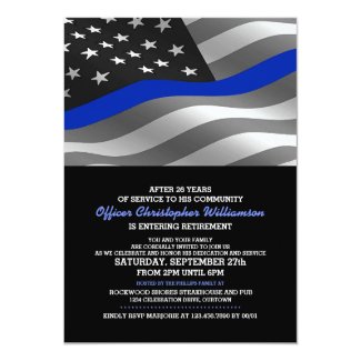 Police Officer Retirement Party Invitation