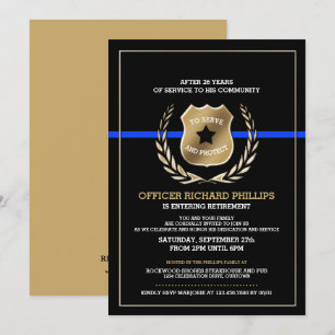 Police Officer Retirement Party Invitation