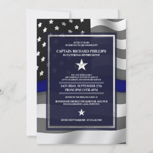 Police Officer Retirement Party Invitation