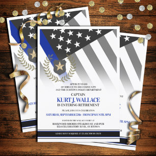 Police Officer Retirement Party Invitation