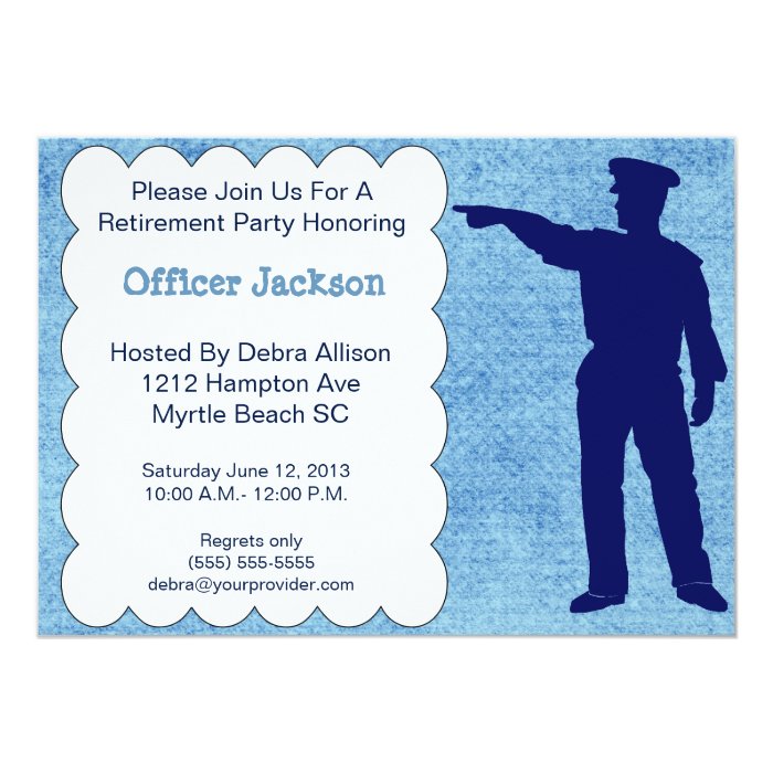 Police Officer Retirement Party Invitation | Zazzle