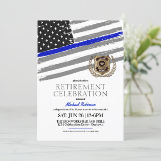 Police Officer Retirement Party Invitations