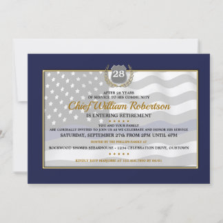 Police Officer Retirement Party Invitations