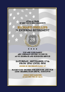 Police Retirement Invitations Zazzle
