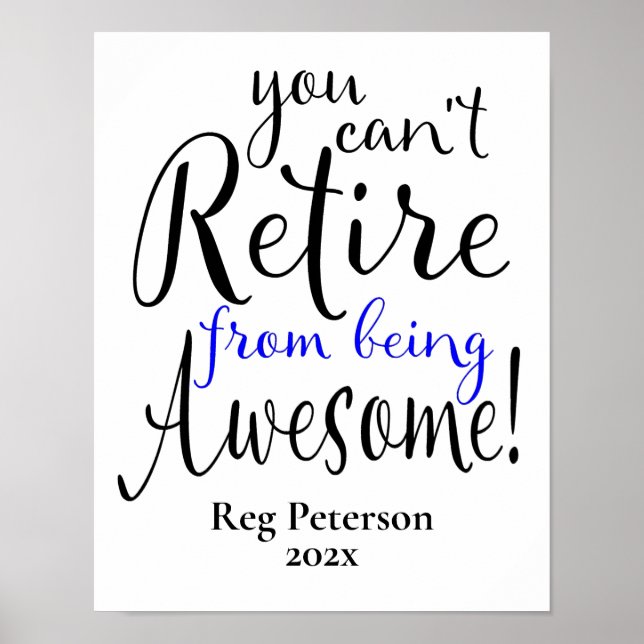 Police Officer Retirement Party Poster (Front)