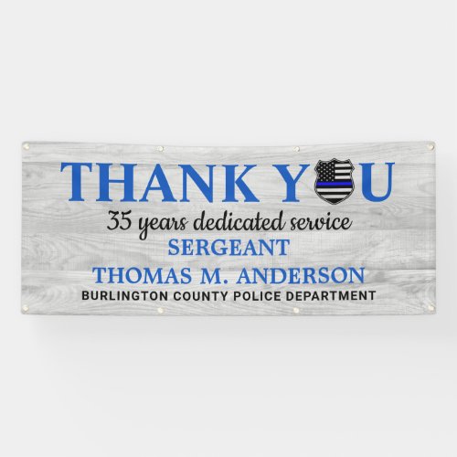 Police Officer Retirement Thank You Banner