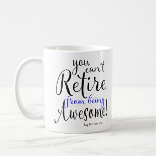 Police Officer Retirement Thin Blue Line Coffee Mug