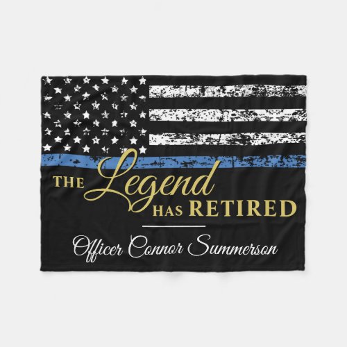 Police Officer Retirement Thin Blue Line Flag