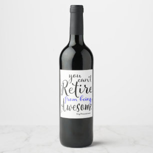 Police Officer Retirement Wine Label