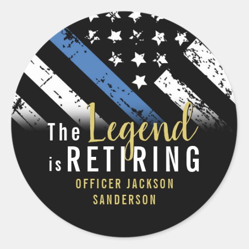 Police Officer RetirementLaw Enforcement Classic Round Sticker