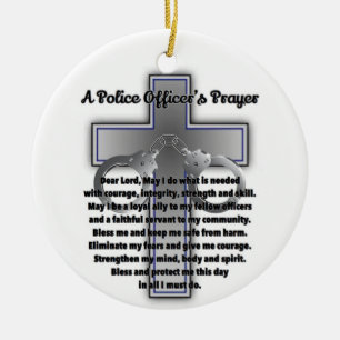 Police Officer’s Prayer Ceramic Ornament
