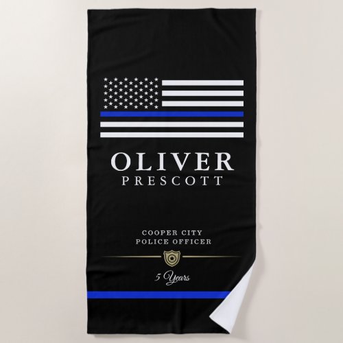 Police Officer | Service Anniversary Black