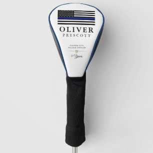 Police Officer   Service Anniversary White Golf Head Cover