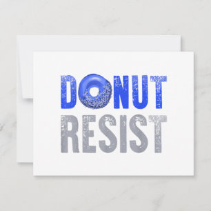 Police Officer Shirt Thin Blue Line Donut Resist J Holiday Card