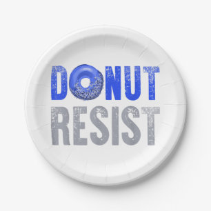 Police Officer Shirt Thin Blue Line Donut Resist J Paper Plates