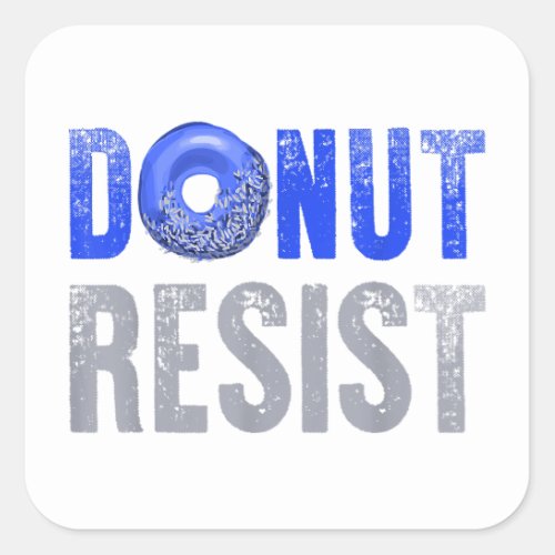 Police Officer Shirt Thin Blue Line Donut Resist J Square Sticker