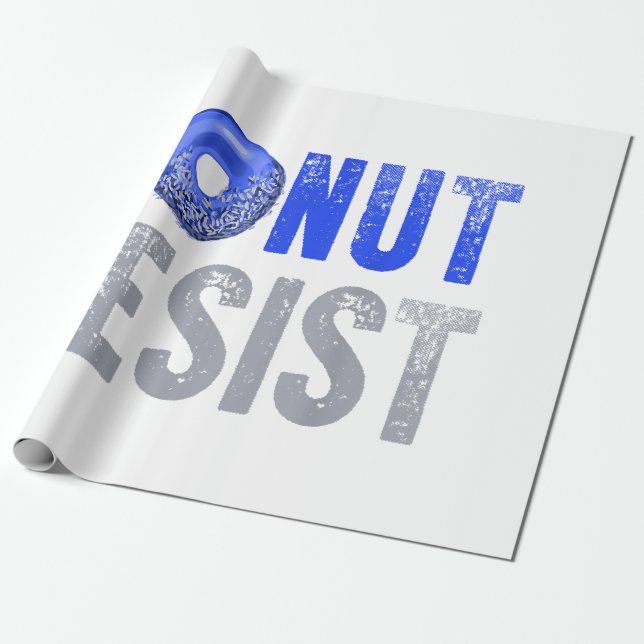 Police Officer Shirt Thin Blue Line Donut Resist J Wrapping Paper (Unrolled)