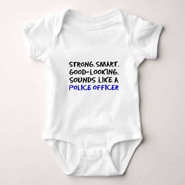 Police officer sound baby bodysuit (Front)