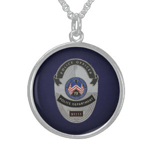 Police Officer Sterling Silver Necklace