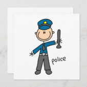 Police Officer Stick Figure (Front/Back)