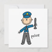 Police Officer Stick Figure (Front)