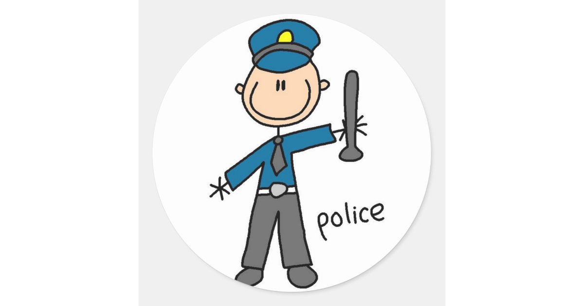 police stick drawing