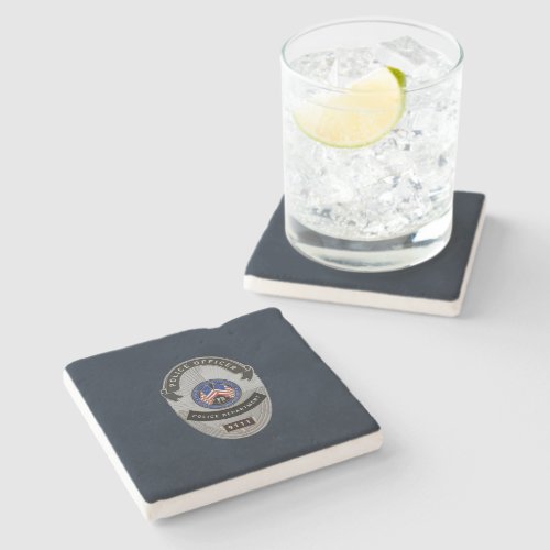 Police Officer Stone Coaster