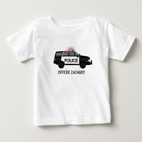 Police Officer SUV Birthday Baby T_Shirt