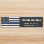 Police Officer Thin Blue Line American Flag Name D Door Sign