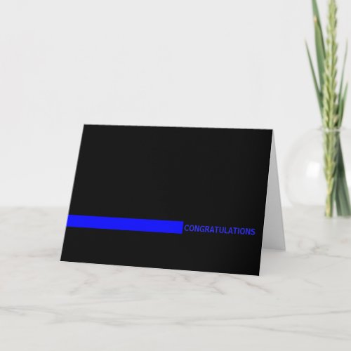 Police Officer Thin Blue Line Card